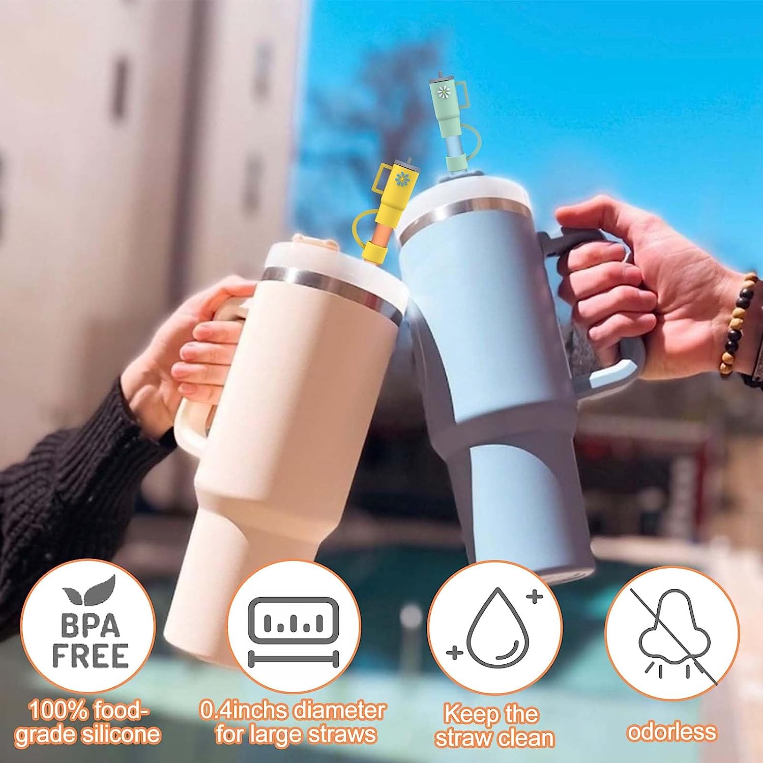 🥤2023 Silicone Straw Topper 1 Pack(2 Pcs)