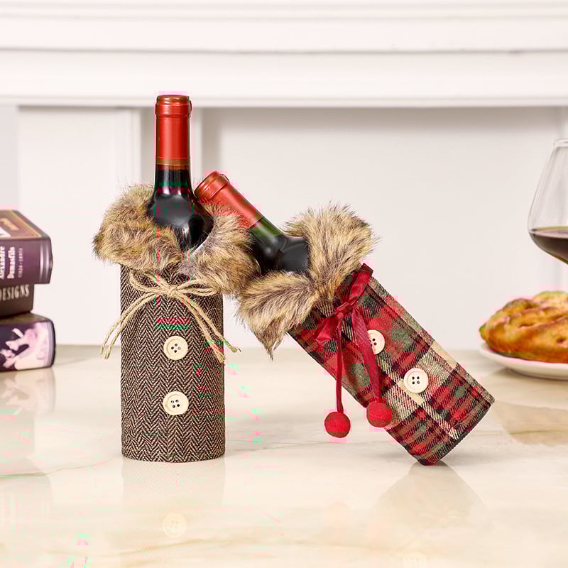 Christmas Decorative Santa Wine Bottle Cover