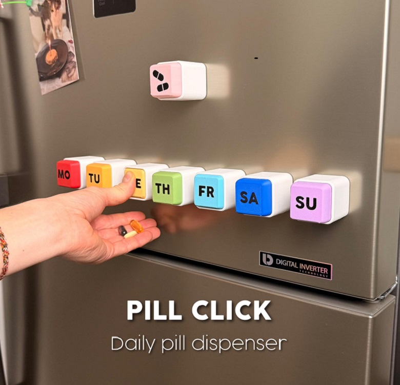 A sleek, fully 3D-printed dispenser designed Add a touch of color to your daily life