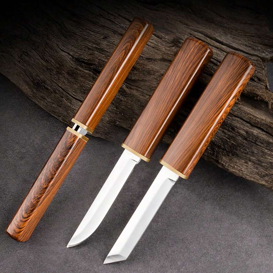 🎁 Father's Day Deal -2 in 1 Fruit Knife with Wooden Handle