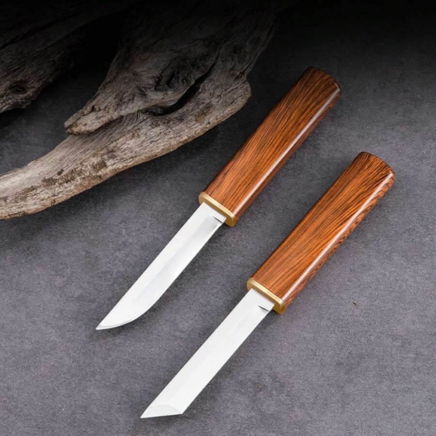 🎁 Father's Day Deal -2 in 1 Fruit Knife with Wooden Handle