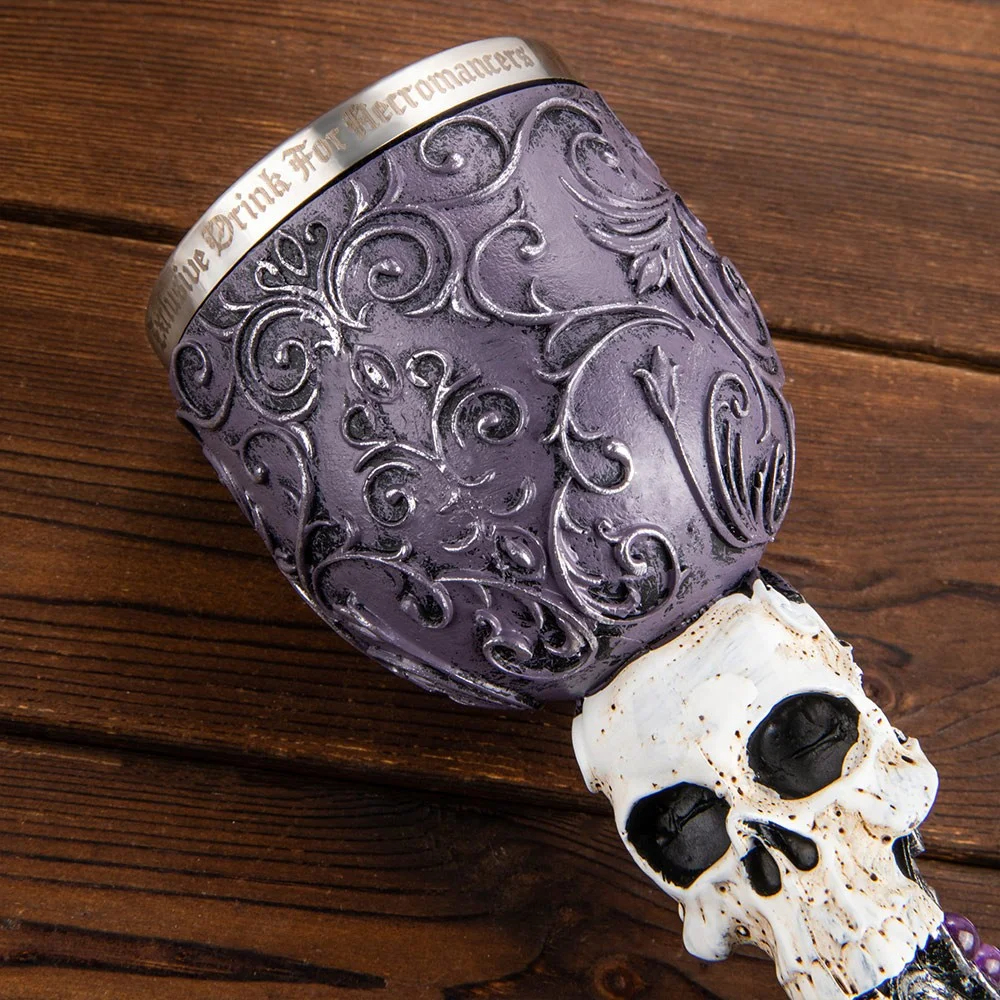 Magic Style Stainless Steel Decorative Goblet, Vintage Champagne Glass