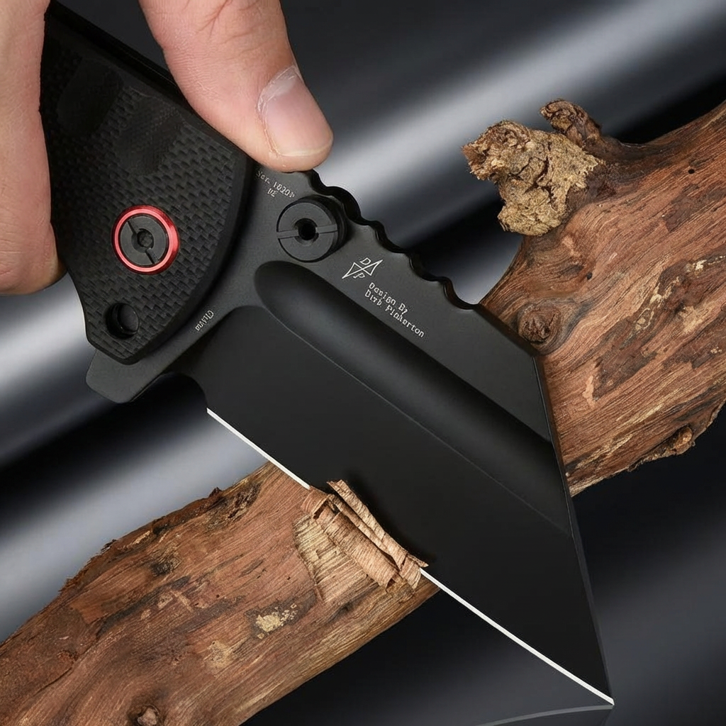 Artisan Cutlery Proponent Tool Knife D2 Steel Black PVD Blade, Black G10 Handle