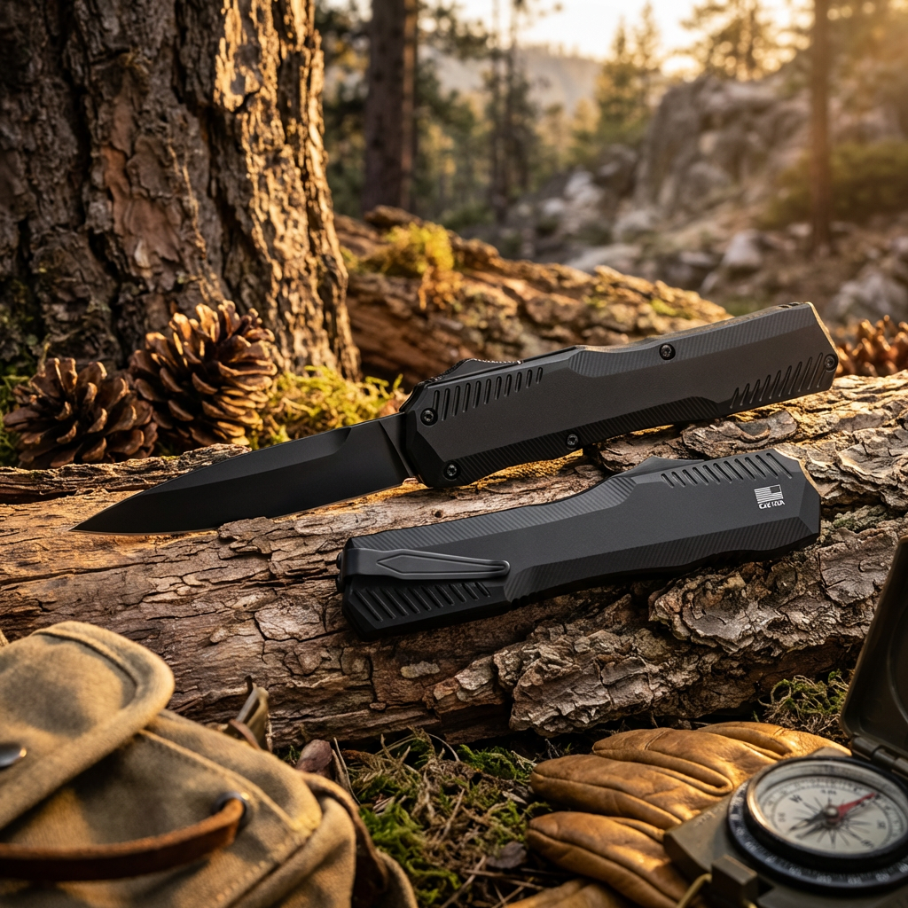 🔥LAST DAY 49% OFF🔪- 9000R Matt Diskin OTF AUTO Knife 3.3" CPM-MagnaCut Two-Tone Reverse Tanto Blade, (🎉50th Anniversary Edition🎉)