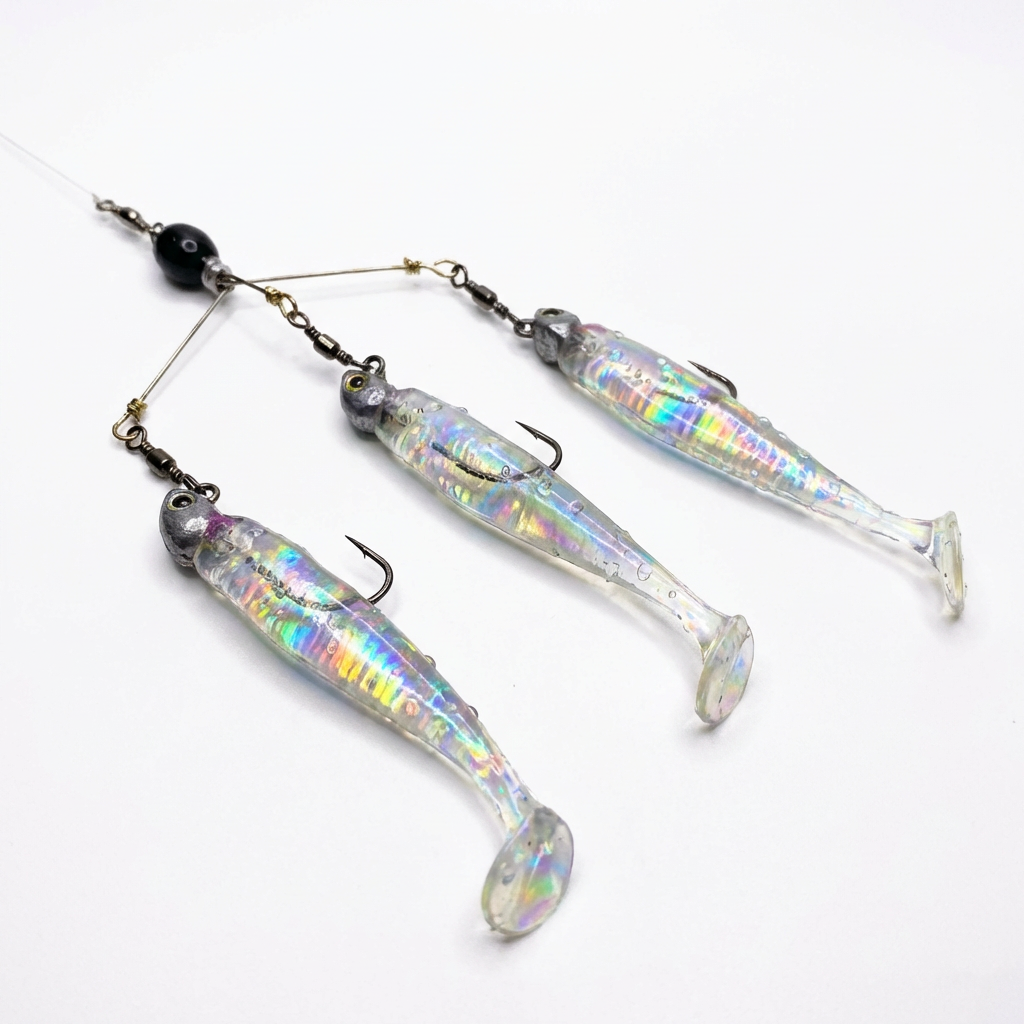 🎣Mini Multi-Arm Baitfish School Rig – Handcrafted Alabama-Style Fishing Lure