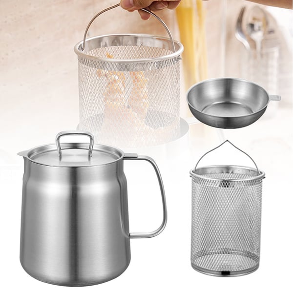 Kitchen Best Helper Luva Oil Filtration Frying Pot