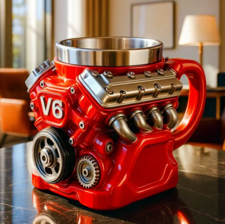 Retro V6 / V8 Engine Coffee Mug