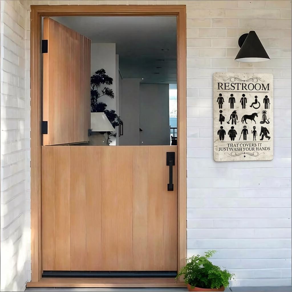 🚽Vintage Funny Restroom Metal Sign