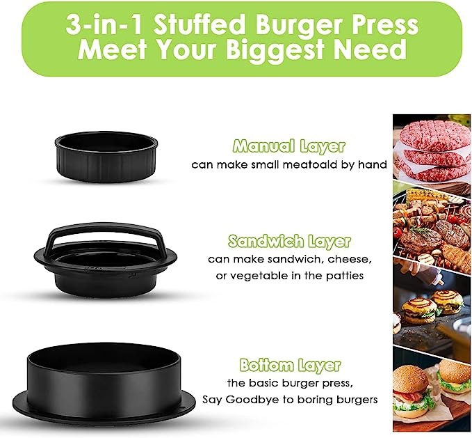 3-IN-1 BURGER PRESS