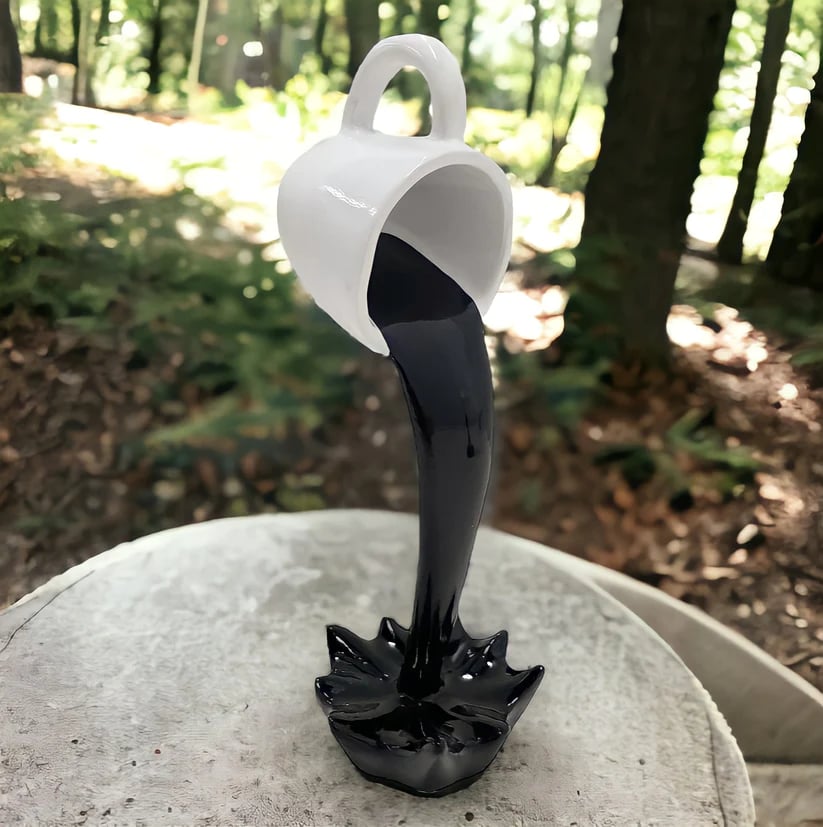 Floating Spilling Coffee Cup