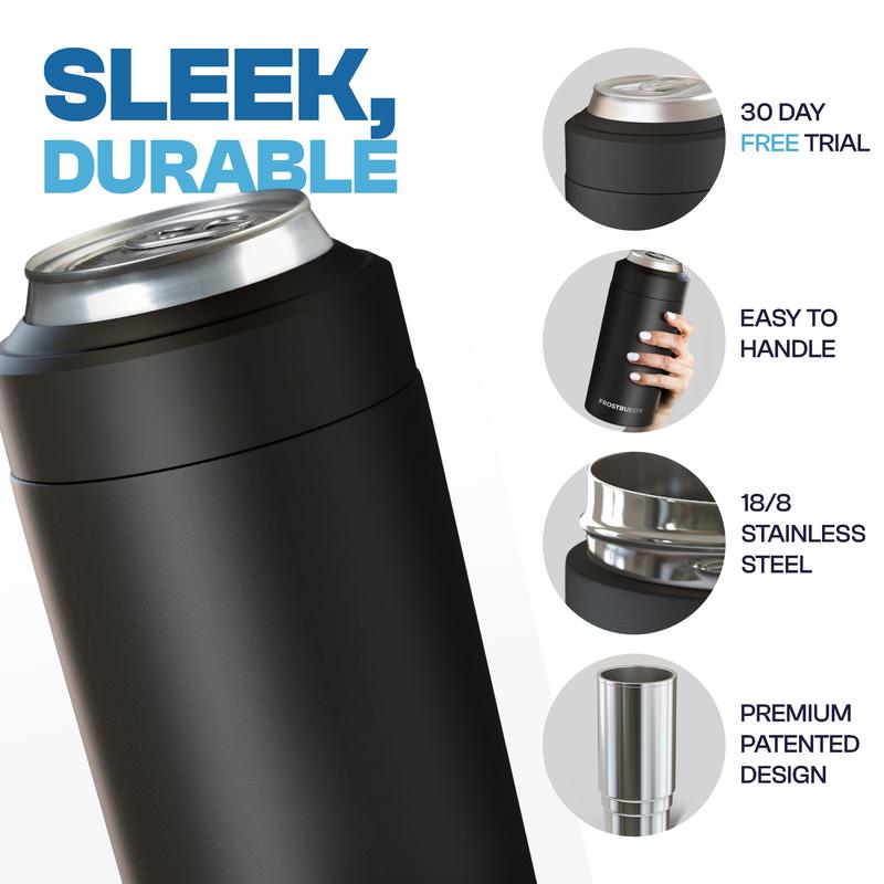 Universal Buddy Can Cooler - Fits All - For Regular 12 & 16 oz or Slim-Size Bottles