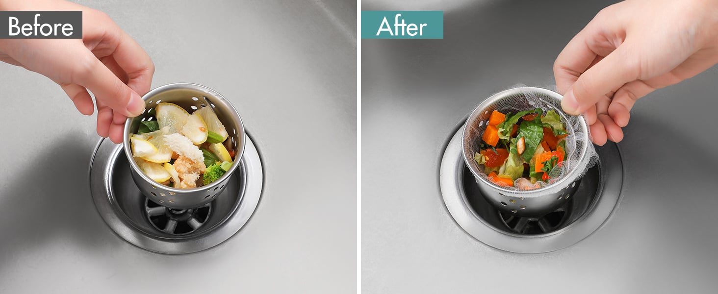 sink strainer mesh bag, disposable sink strainer, drain net, kitchen sink mesh net drain straine