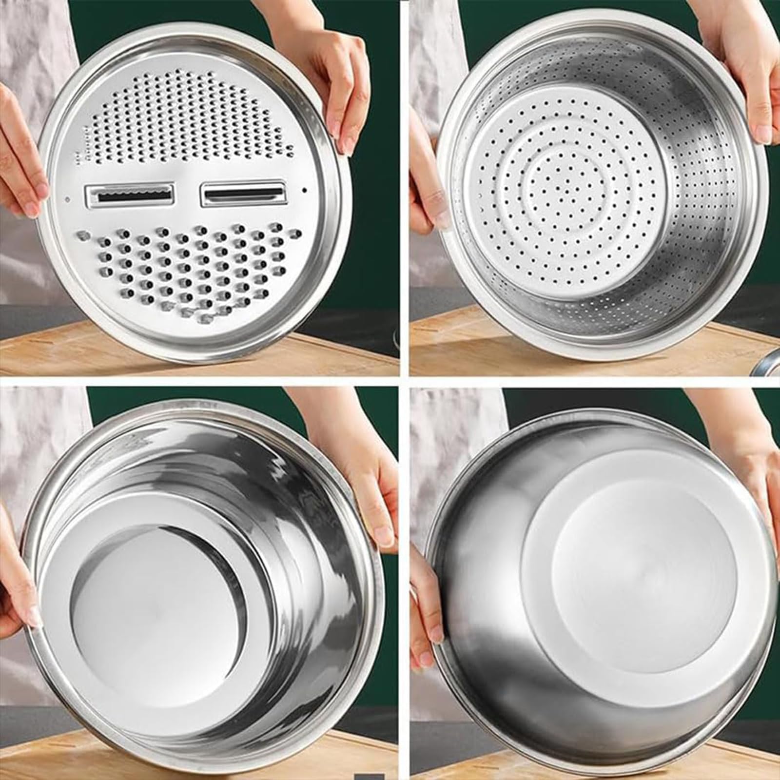 🔥Hot Sale 50% Off - 3-in-1 Multifunctional Stainless Steel Basin Set