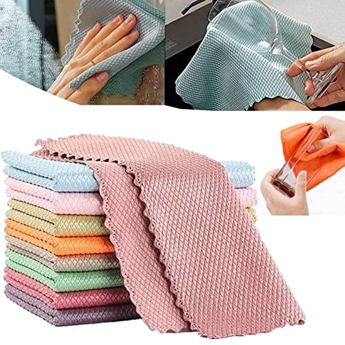10 Counts Microfiber Reusable Cleaning Rags