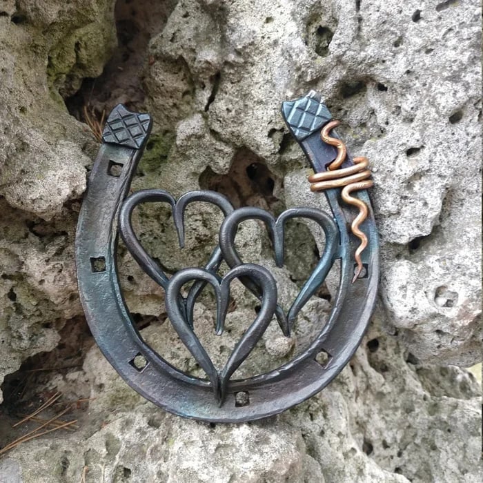 🔥Hot Sale 49% OFF-Forged handmade horseshoe-iron anniversary gifts💕