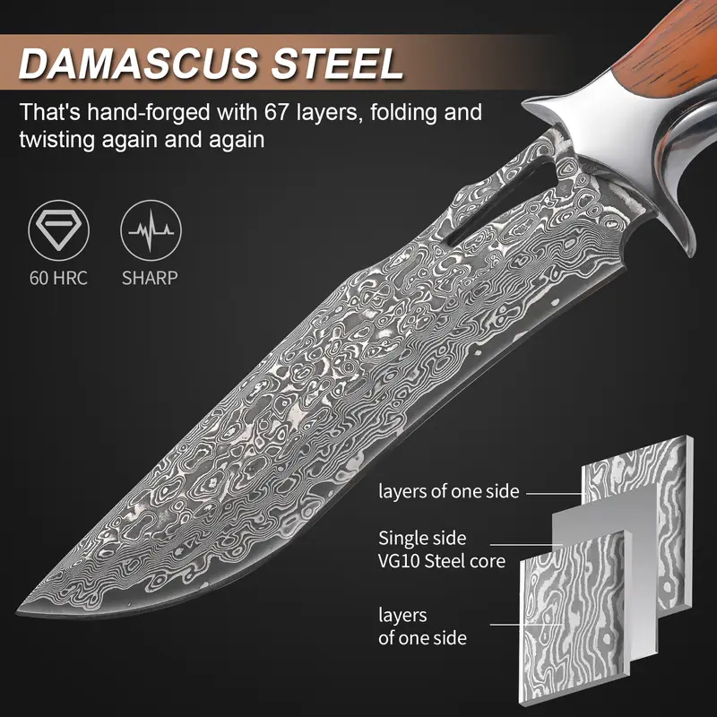 DRG SKL™ Wave-Blade Hunting Knife – Straight Knife Classic Series