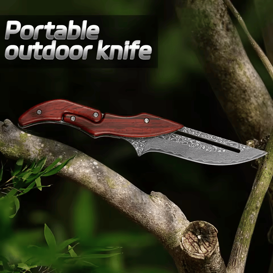 Damascus Steel Folding Knife🔪