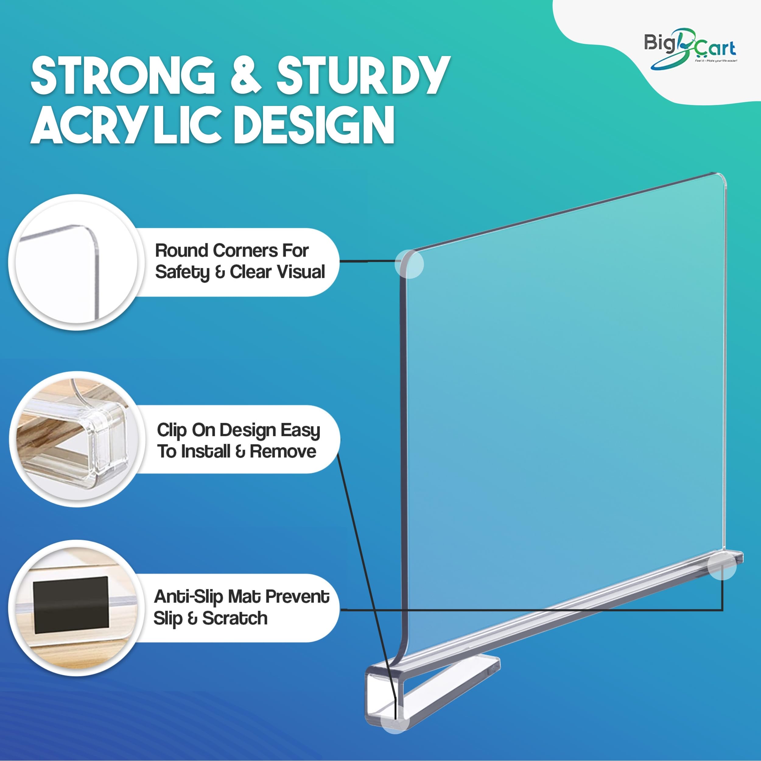 Acrylic Shelf Dividers for Closet Organization