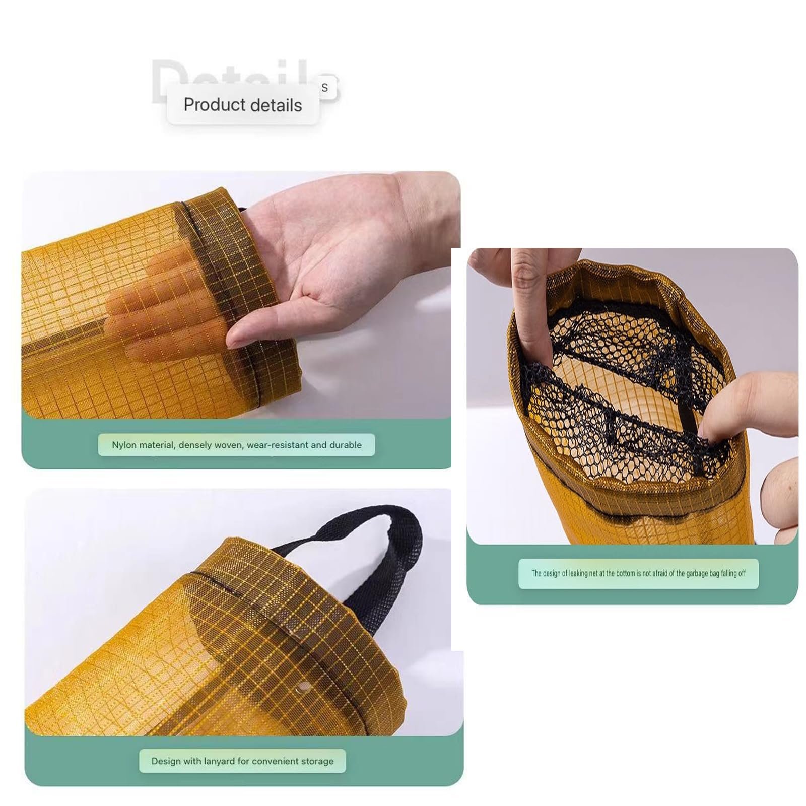 Premium Mesh Garbage Bag Holder (3 PCS/SET)