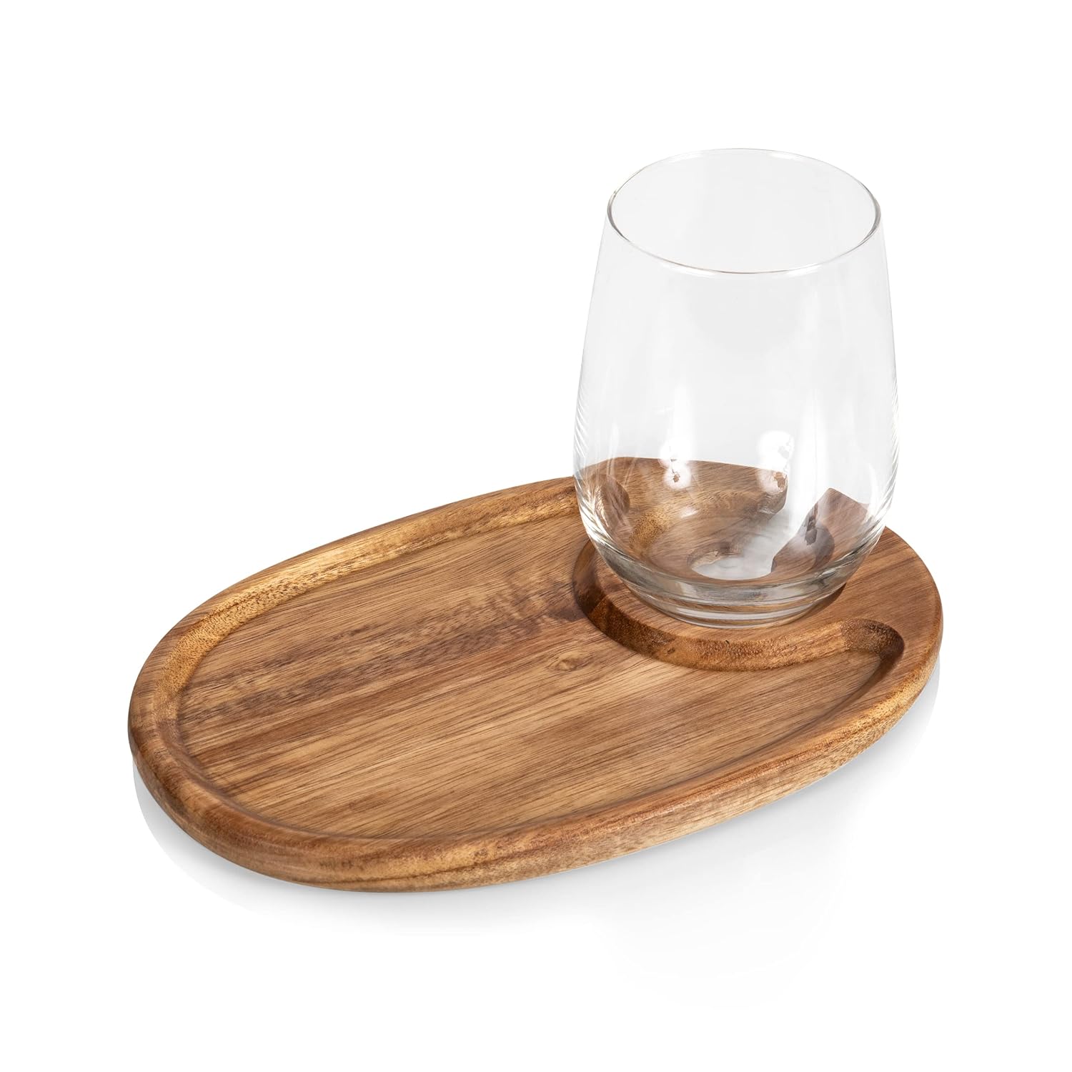 Wine Appetizer Plates, Cocktail Plate with Glass Holder,