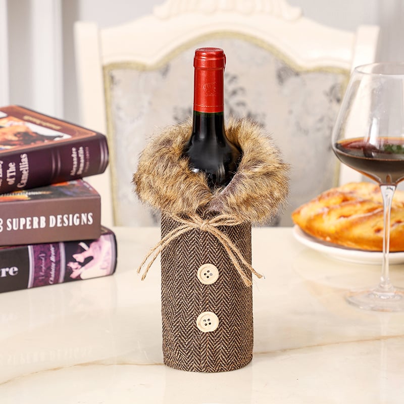 Christmas Decorative Santa Wine Bottle Cover