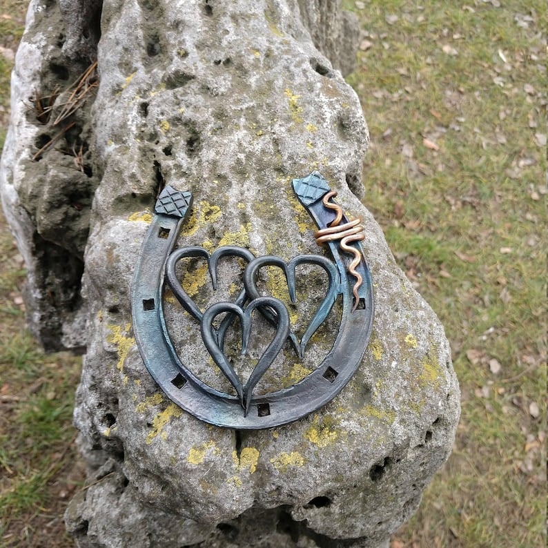 🔥Hot Sale 49% OFF-Forged handmade horseshoe-iron anniversary gifts💕