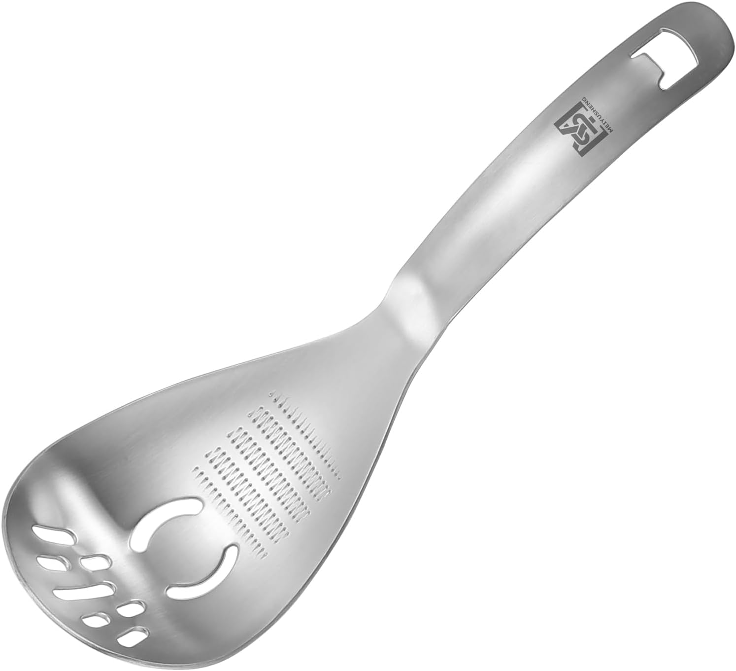 5-in-1 Multi-Function Kitchen Spoon – Slotted, Grater, Egg Separator, Masher & Bottle Opener