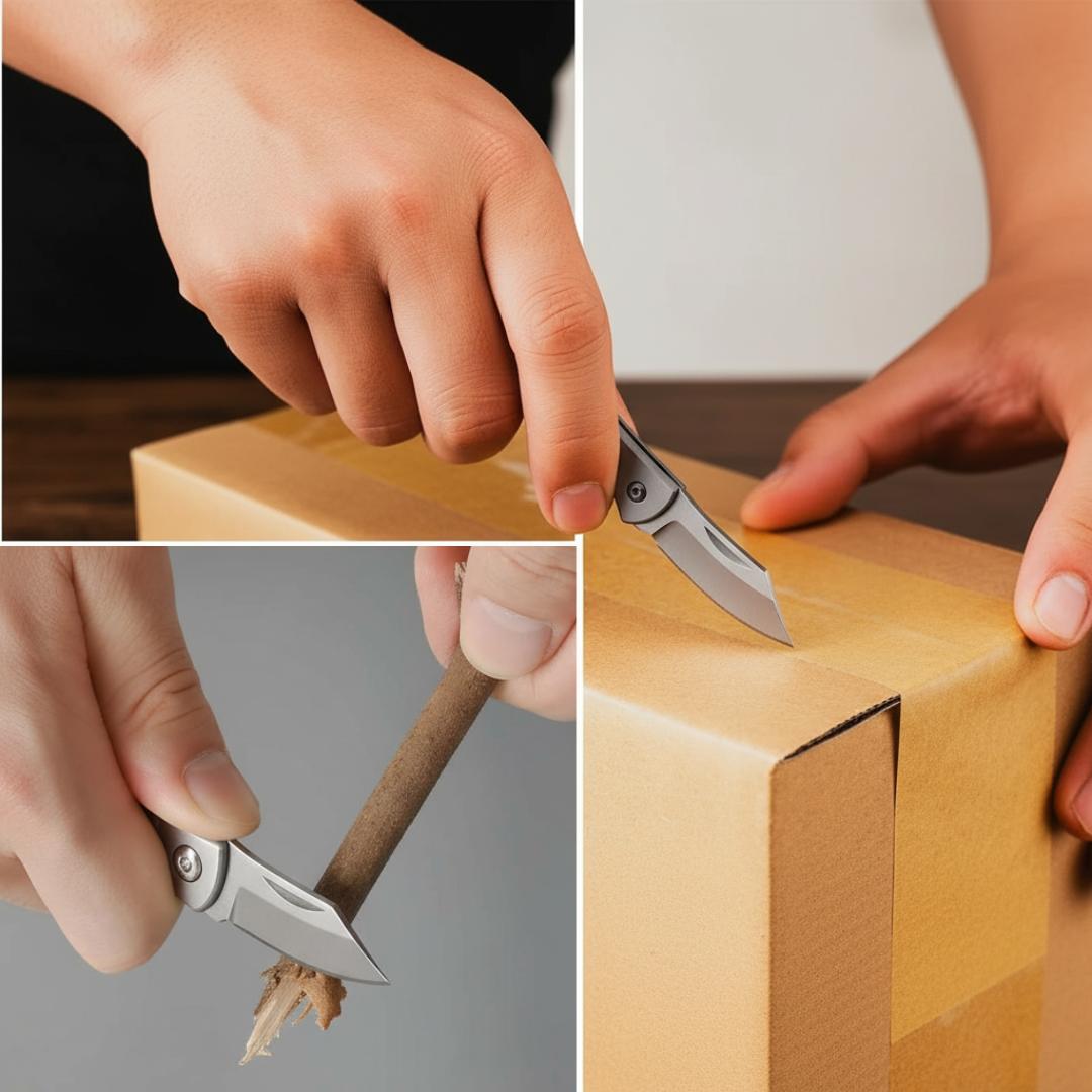 Mini Folding Pocket Knife, EDC Tiny Package Knife, KeyUnity, Stainless Steel, Ultra Compact and Lightweight for Daily Carry tools and gadgets,Father's Day Gift,navajas para hombres trabajo