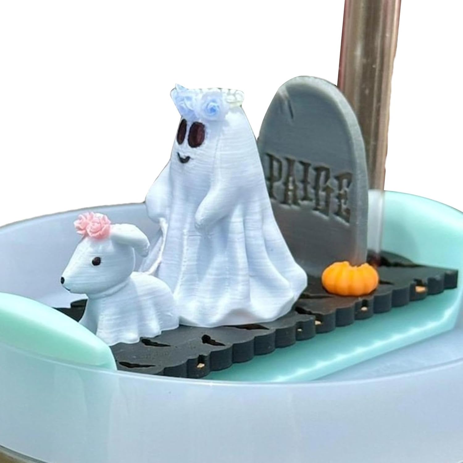 🔥Hot Sale 49% OFF- 👻40oz Lid White Ghost Walking Dog Topper