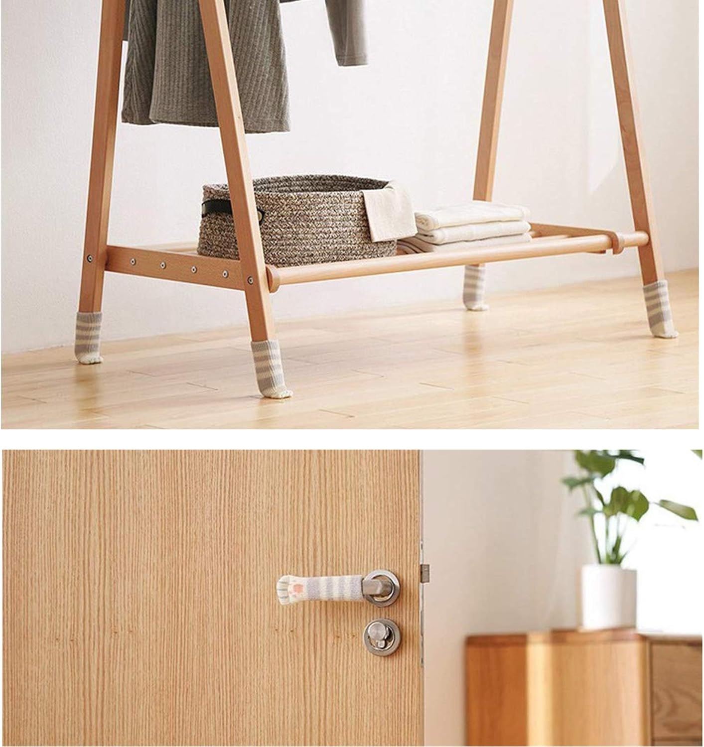  Chair Leg Socks Cat Paw Chair Leg Covers Elastic Furniture Feet Socks