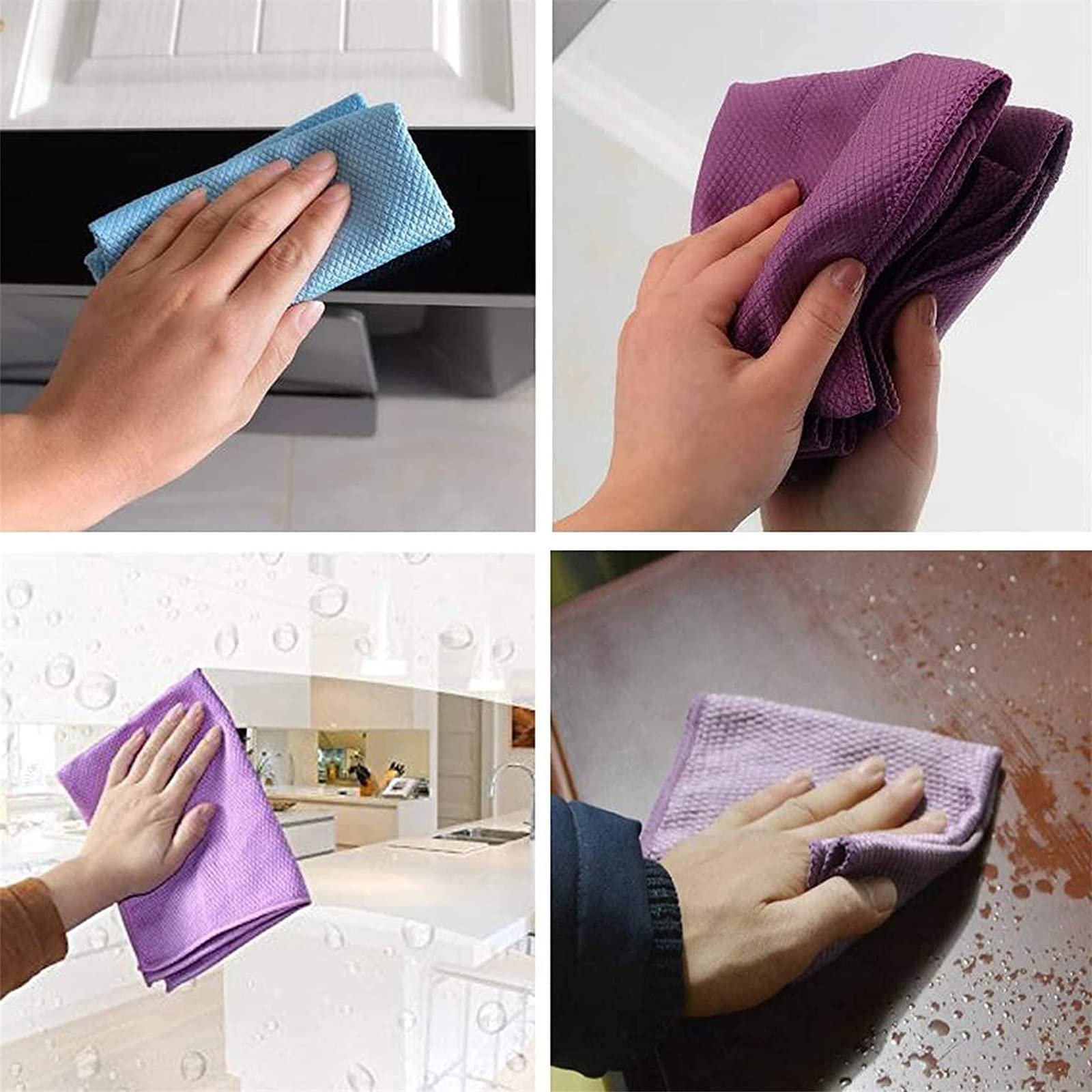 10 Counts Microfiber Reusable Cleaning Rags