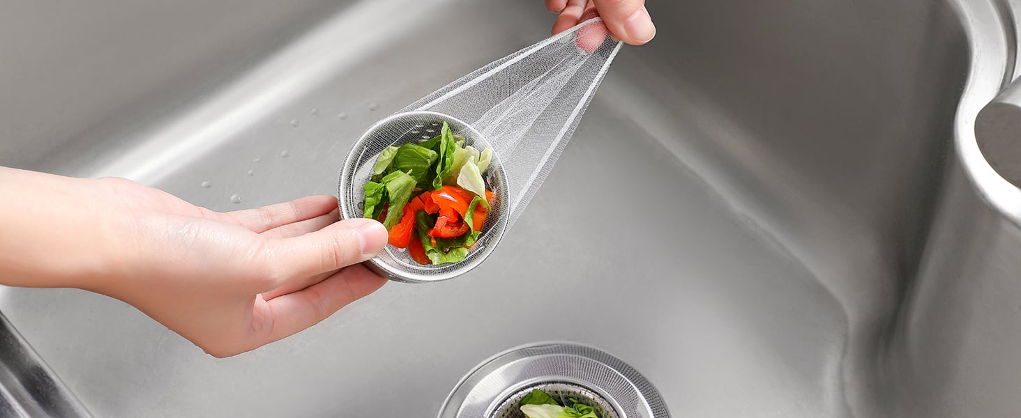 kitchen sink strainer bag, drain nets for kitchen sink, sink drain rack with strainer net