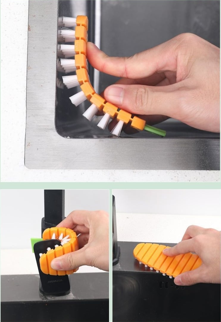 Multiple Segments are Bendable Fruit Vegetable Cleaning BrushGrand Kitchen