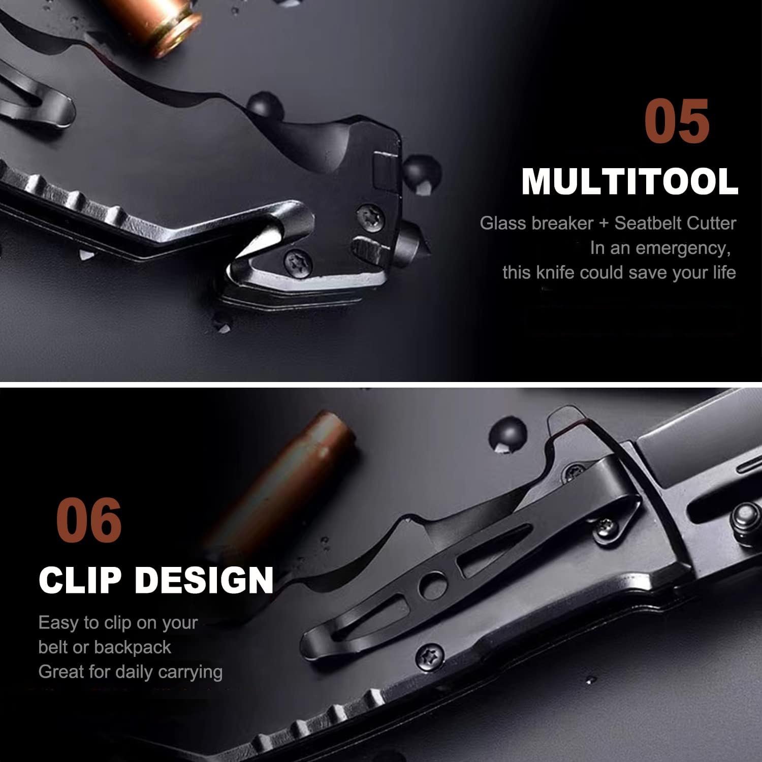 🔥Hot Sale 49% OFF🔪Multifunctional Outdoor Survival Folding Tactical Knife with Lock