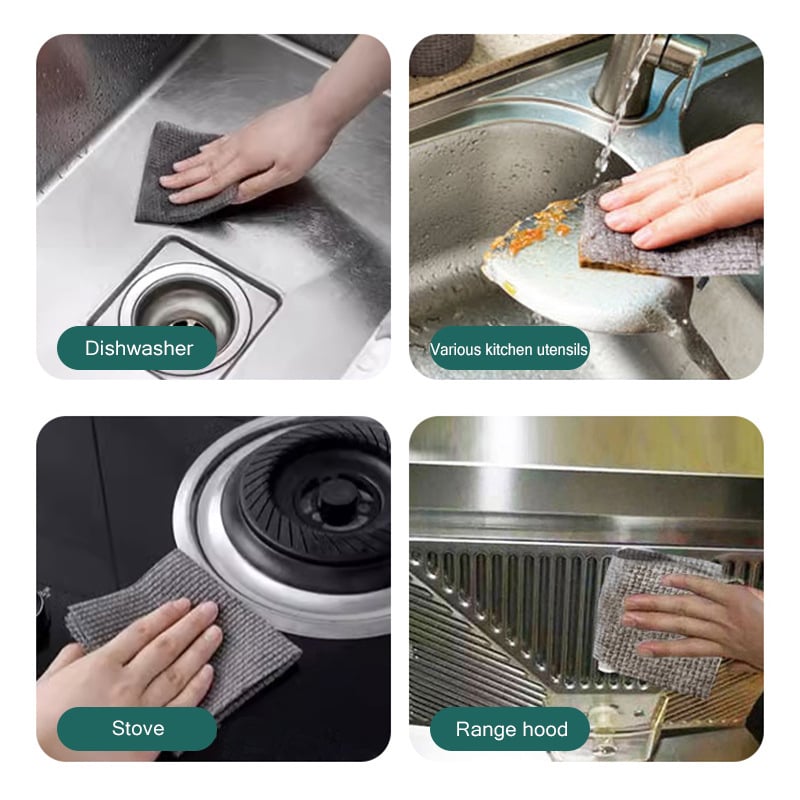 🔥🔥Hot Sales-47% OFF⚡Durable Kitchen Scrub Cloth