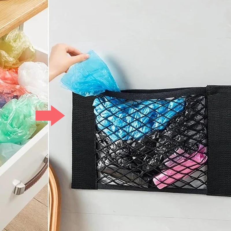 🌸Plastic Bag Storage Mesh Bag (With adhesive tape)