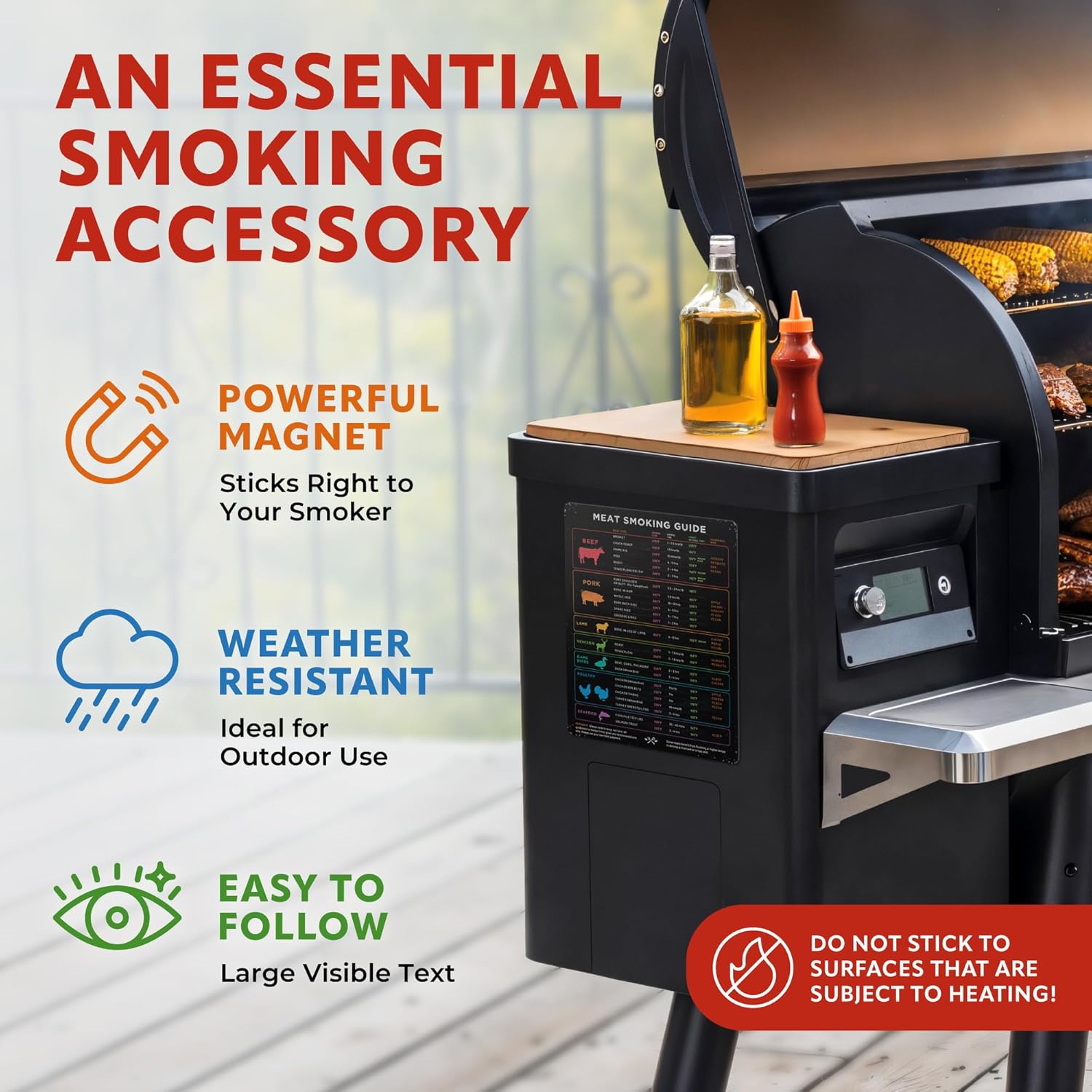 🥩Meat Smoking Guide Magnet