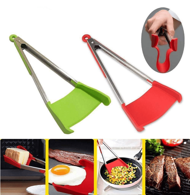 (Big Sale- SAVE 49% OFF) 2-in-1 Spatula & Tongs-Simply Flip