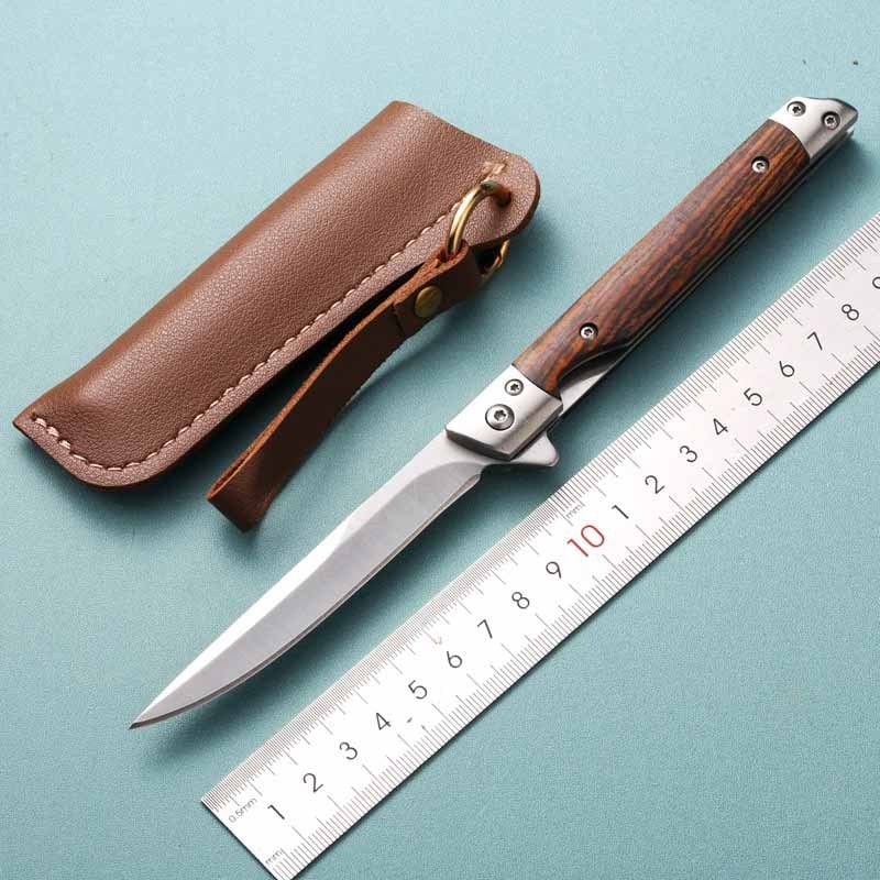 Folding Multi Tool Knife with Leather Pouch