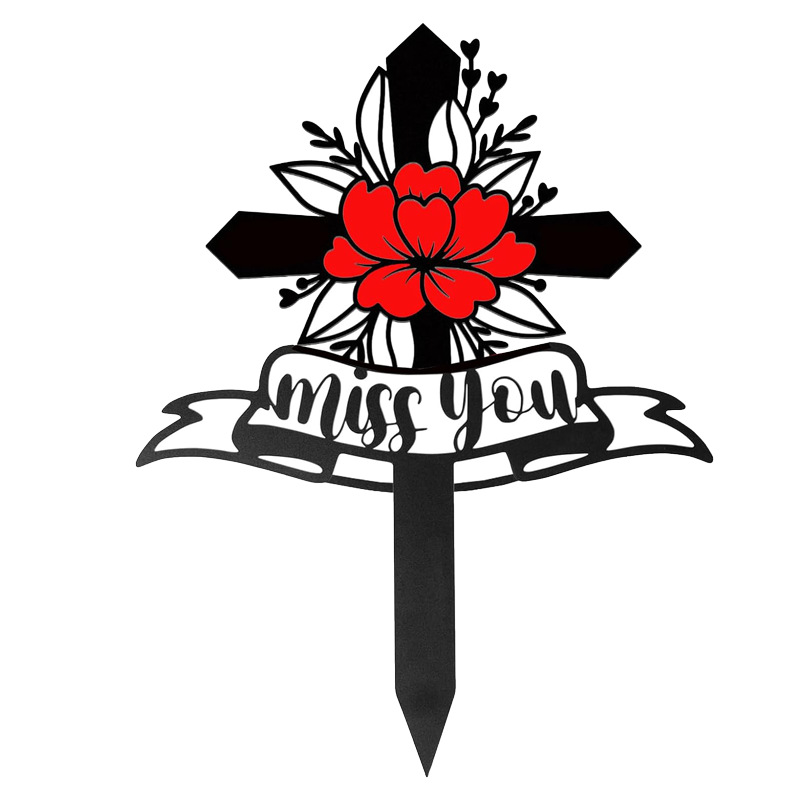 🐦Metal Cardinal Cemetery Memorial Stake