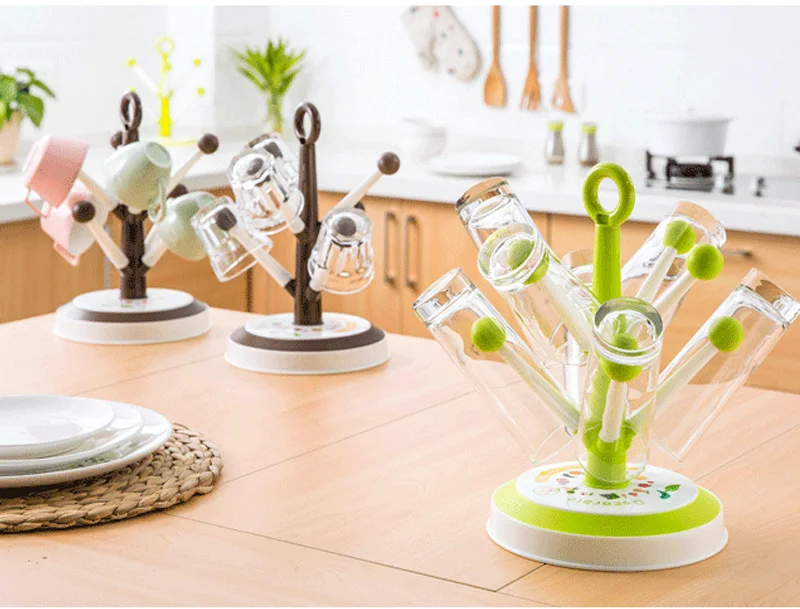 Creative Tree Drain Rack Kitchen Organizer Shelf 