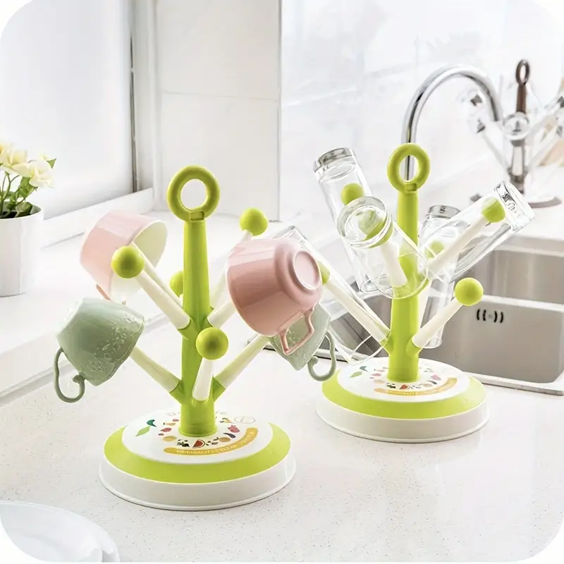 Creative Tree Drain Rack Kitchen Organizer Shelf 