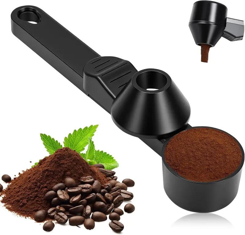 Spoon 2 Tablespoon Capacity丨Scoop with Funnel for Ground Coffee, Protein Powder, Tea