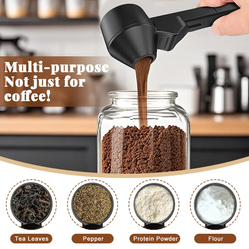 Spoon 2 Tablespoon Capacity丨Scoop with Funnel for Ground Coffee, Protein Powder, Tea