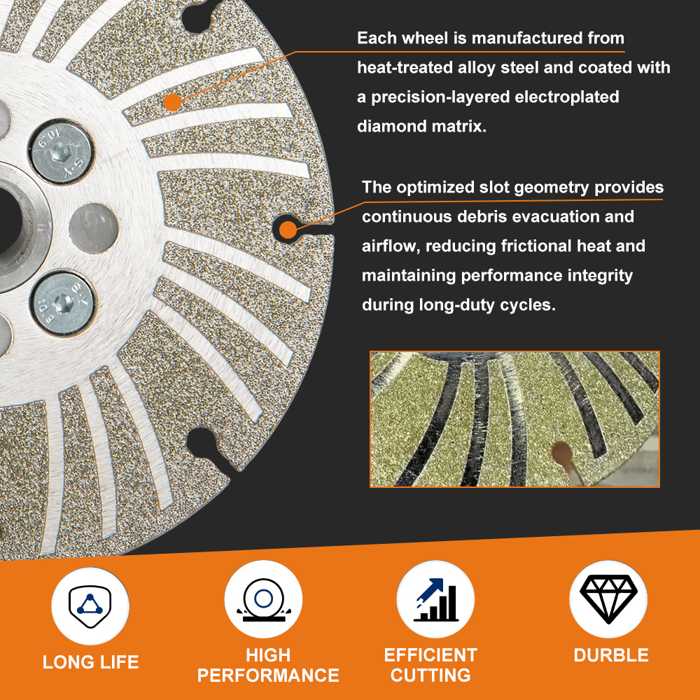  🔥LAST DAY 50% OFF-⚙️ Angle Grinding Wheel – Electroplated Diamond 4 ½" PLUS+