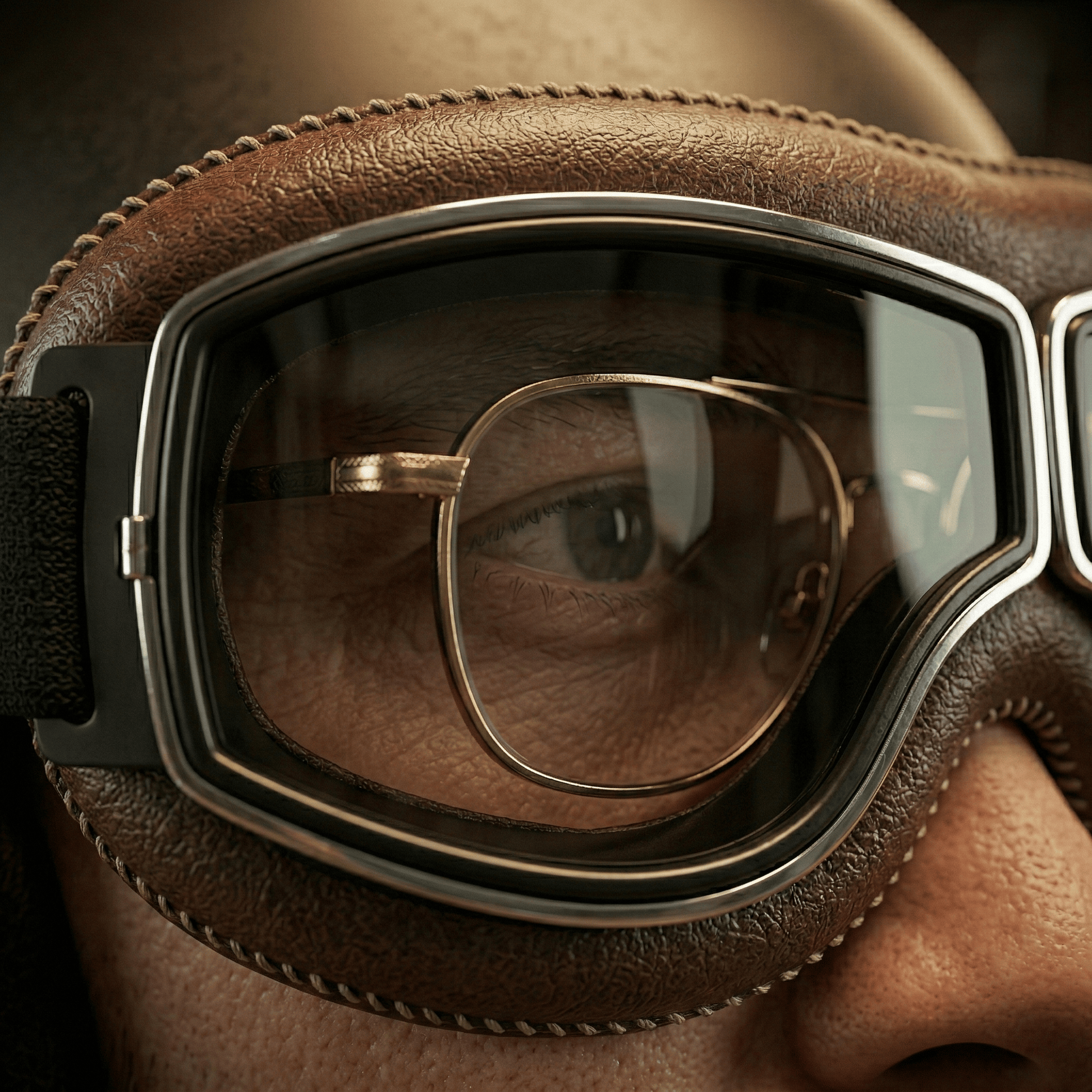 OTG Vintage Motorcycle   Goggles 🕶️ - Fits Over   Prescription Glasses, Soft Padded   Retro Riding Glasses with Anti-   Slip Strap & UV400