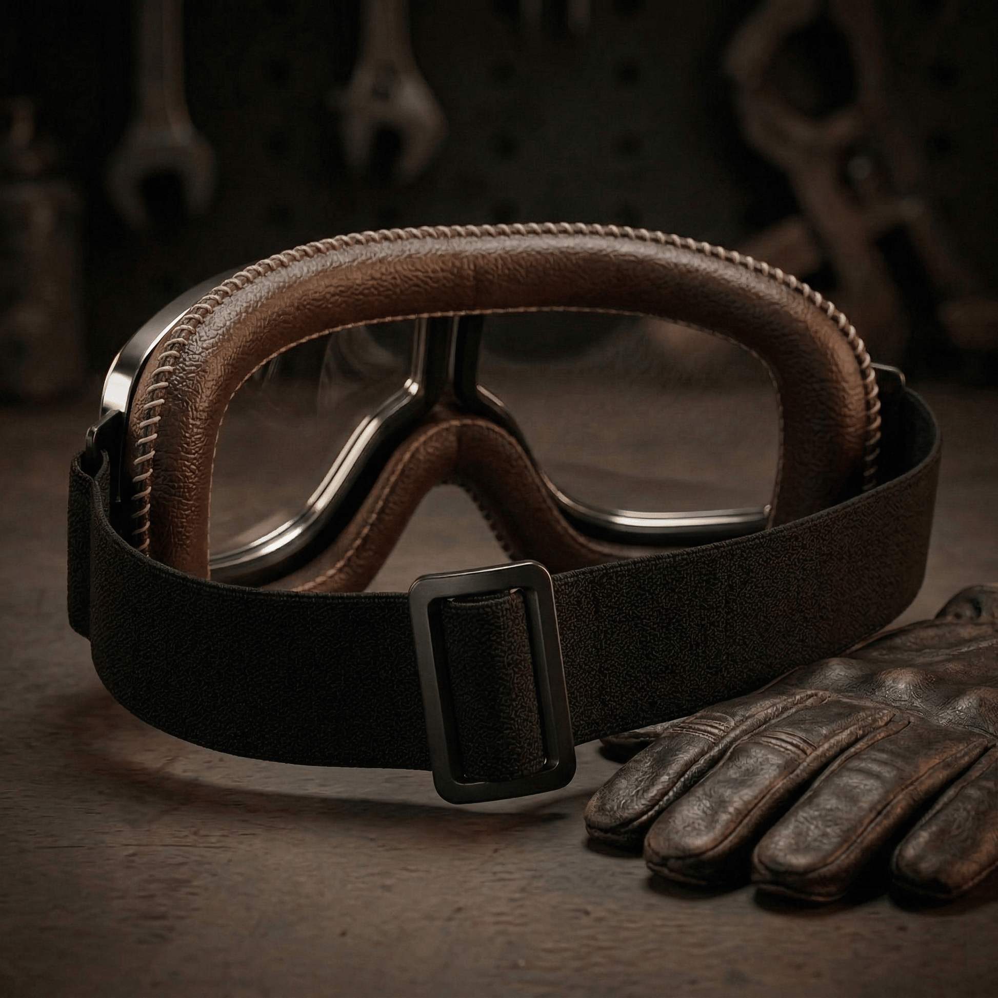 OTG Vintage Motorcycle   Goggles 🕶️ - Fits Over   Prescription Glasses, Soft Padded   Retro Riding Glasses with Anti-   Slip Strap & UV400