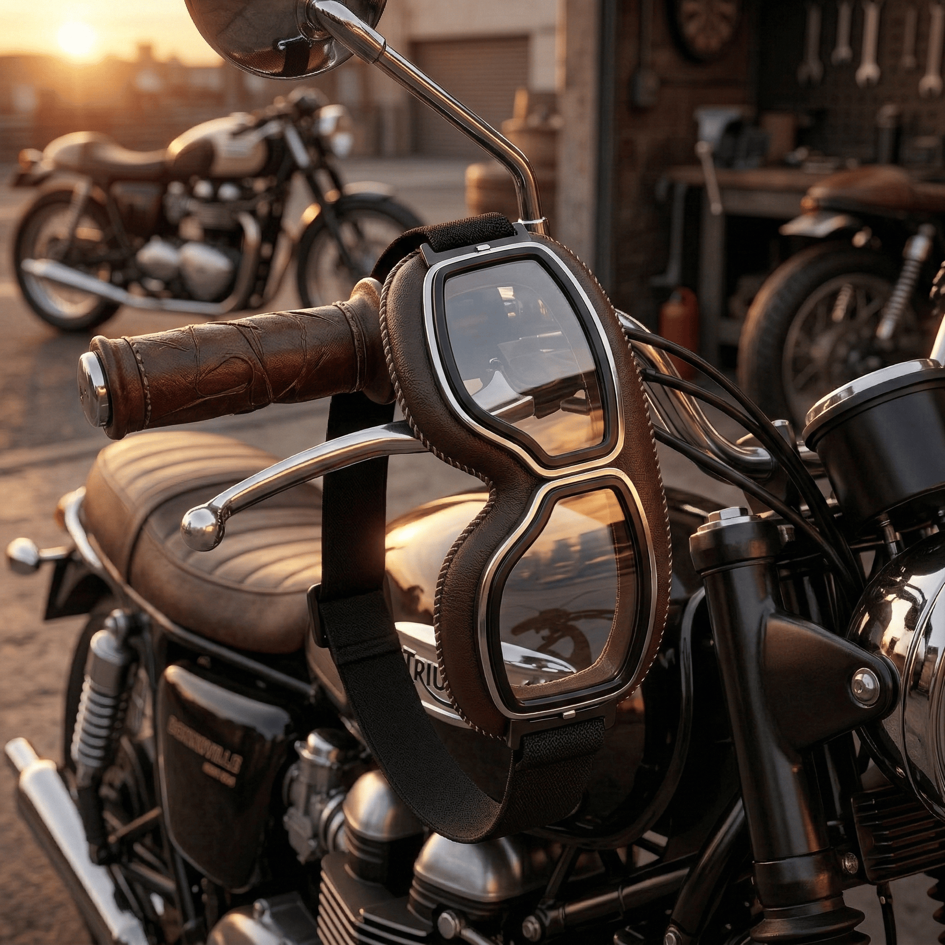 OTG Vintage Motorcycle   Goggles 🕶️ - Fits Over   Prescription Glasses, Soft Padded   Retro Riding Glasses with Anti-   Slip Strap & UV400