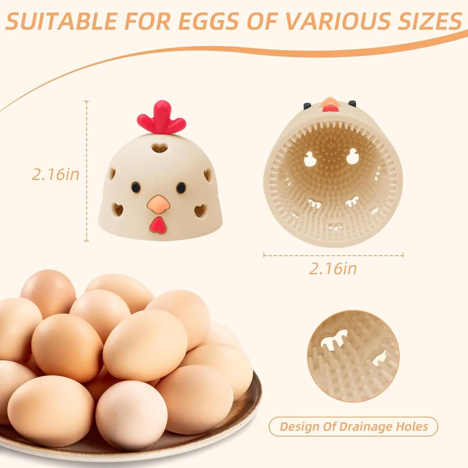 🐔 Cute Chicken Egg Scrubber