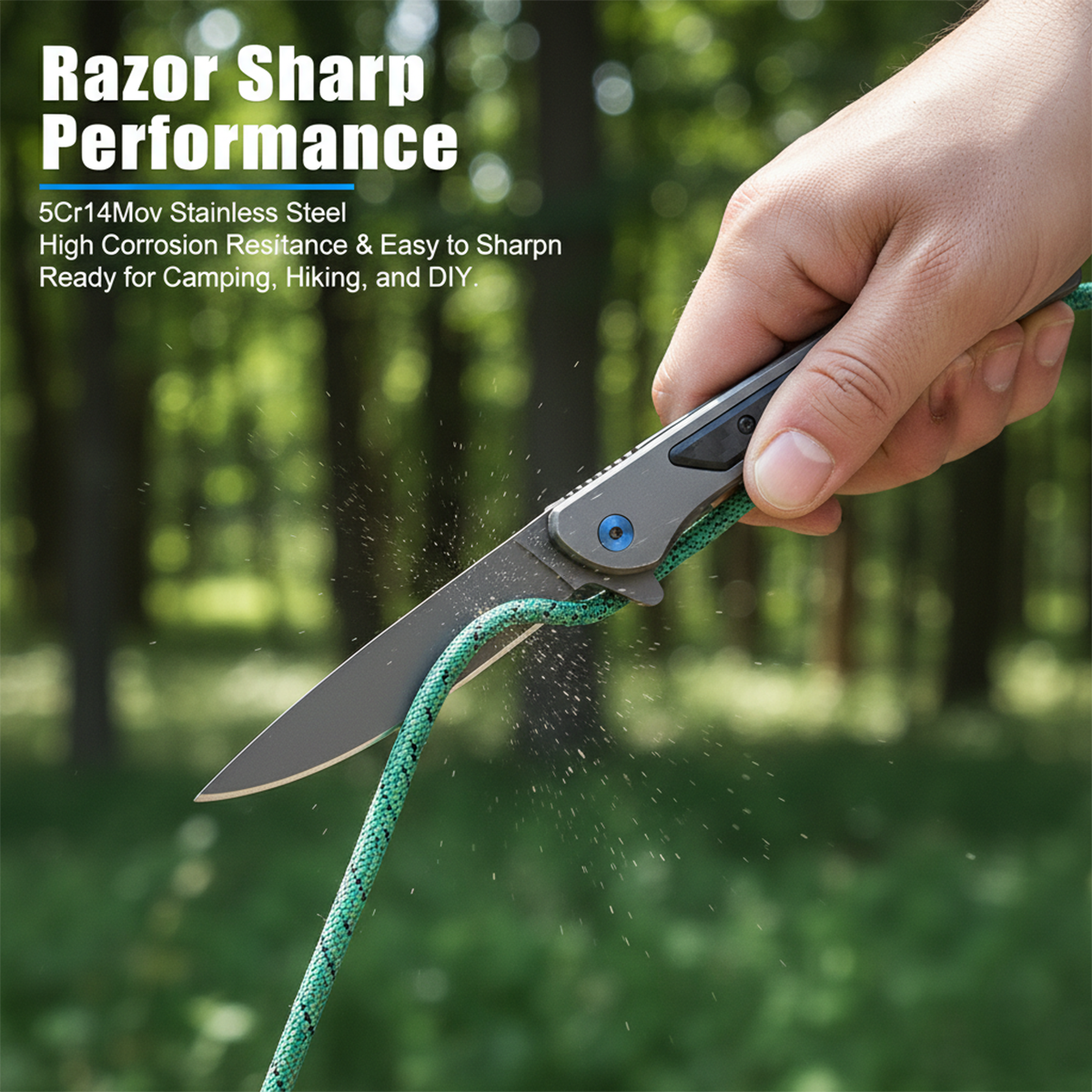 Apex Carbon Fiber EDC Folding Knife | 3.5" Drop Point Blade | Ultra-Light Aluminum Handle